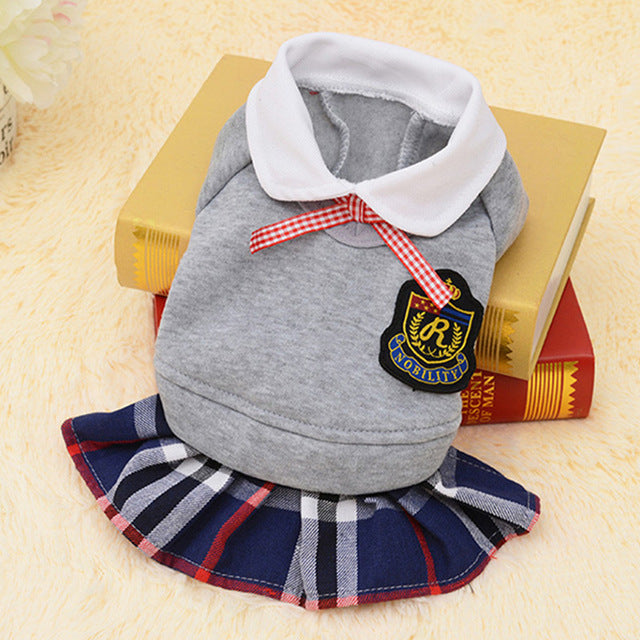 School Style Pet Dog Clothes